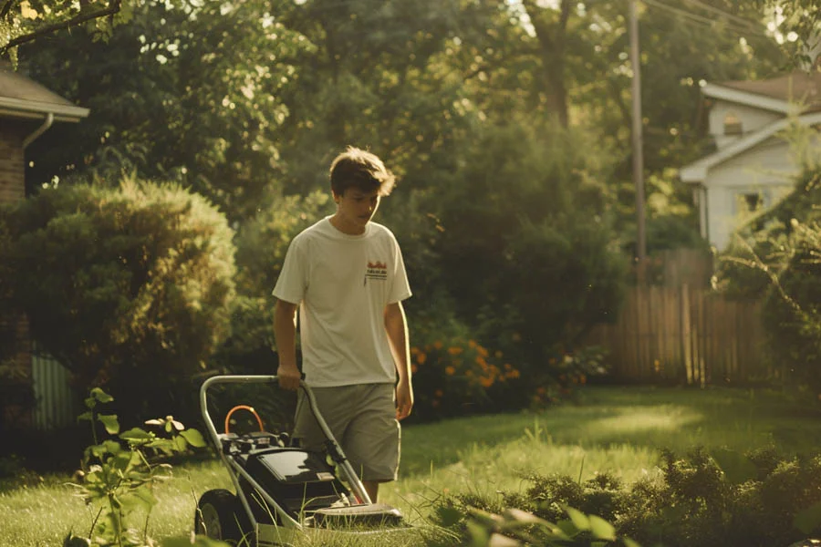 battery operated push lawn mower